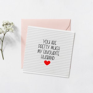 Romantic Valentines Day card for Him and Her, Heart Valentines Day Card for Husband or Wife