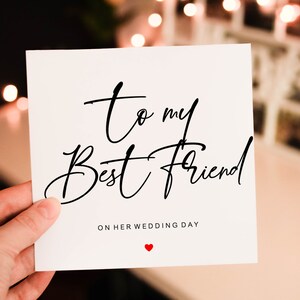 Personalised Wedding card for best friend, Cute wedding wish card, For Bride, From best friend, Card With Envelope, Wedding