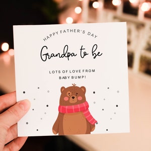 Personalised First Fathers day Card, Grandad Love From Granddaughter / Grandson,  Card From baby, Cute Fathers day gift, Gift for Grandpa