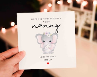 Personalised Nanny Mothers Day Card, Mothers day Card For Nan, Fully Personalised Amazing Mothers Gift, Grandma  wish card