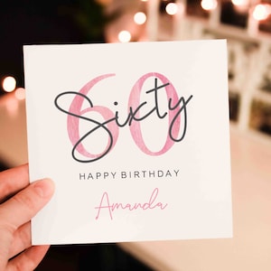 Personalised Mom 60th Birthday Card, 70th Birthday Card For Grandma, Bestie 60th Birthday Card, Milestone Birthday Card For Mother, friend