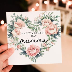 Personalised floral Mumma Mothers Day Card, Mothers day Card For Mum, Fully Personalised Amazing Mum Gift, Mum wish card