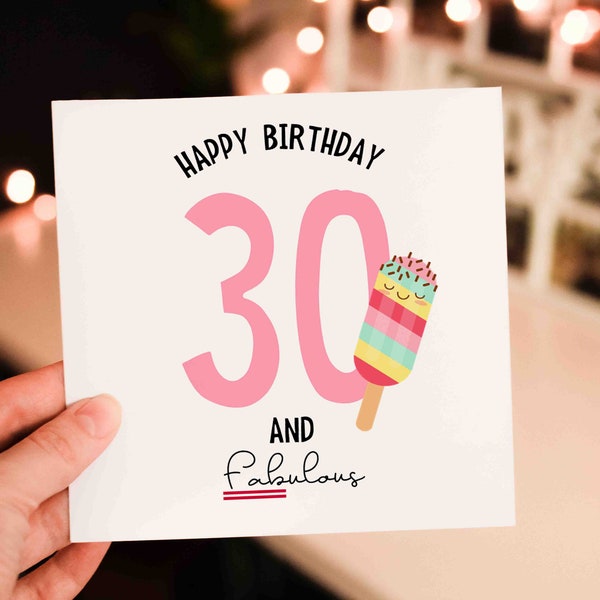 30th Birthday Card - Etsy Australia
