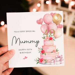 Personalised 40th birthday card for her, 40 and fabulous birthday card, 40th birthday gift for her, Card for Mum, Card for bestie, Fifty
