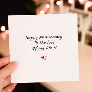 Happy Anniversary to the love of my life, Romantic Anniversary Card, Girlfriend or wife anniversary card, couples love card