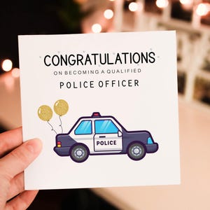 Personalised Police Officer graduation card, Police card congratulation card, Graduation, Card for Son, Card for Daughter, Card for Nephew