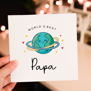 Funny World's best Papa Fathers day Card, Father Love From daughter / son,  Card From baby, Cute Fathers day gift, Gift for Papa