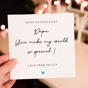 Happy Fathers day PAPA you make my world so special card, Father Love From daughter / son,  Card From baby, Fathers day gift, for Papa