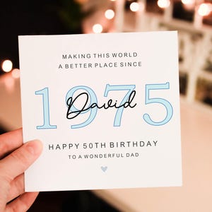 Making the world a better place since 1975 Birthday Card, 50th Birthday Card For Bestie , Milestone Birthday Card For Mum or Dad