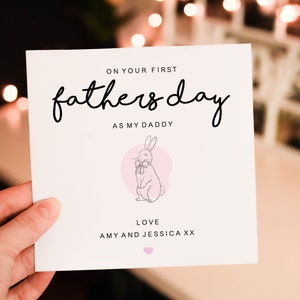 Personalised First Fathers day Card, Father Love From son / Daughter,  Card From Baby, Cute Fathers day gift, Gift for dad