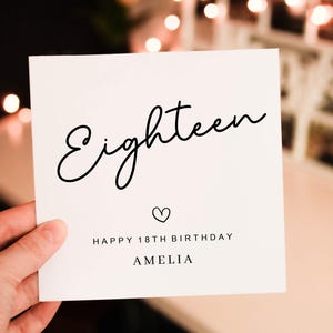 Daughter 18th Birthday Card, 18th Birthday Card For Girlfriend, Niece 18th Birthday Card, Milestone Birthday Card For Granddaughter