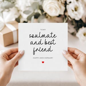 Personalised Romantic Anniversary card for Him, 1st wedding anniversary Card for Partner, husband or wife