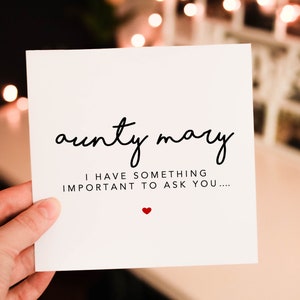 Personalised Special Will You Be My Godmother, Christening Card, Godfather, Godparents, Godmother Proposal Card