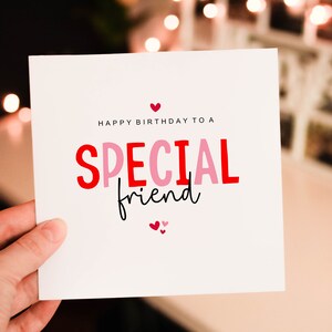 Happy Birthday To a Special Friend Card, Birthday card for Bestie friend,  Birthday Card for him for her, Special Minimalist Birthday Card