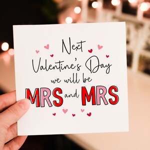Next Valentine's Day we will be Mrs and Mrs card for Couple, Funny Heart Valentines Day Card for Boyfriend, Fiance or Partner, love gift