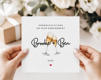 Personalised Congratulation Card, Engagement wish Card For couple, Card With Envelope, engagement, Congratulations On Your Engagement Card