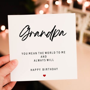 Personalised Grandpa birthday Card, Grandpa Love From Granddaughter and Grandson,  Card From Baby, Cute Birthday Card