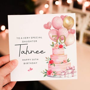 Personalised 30th birthday card for her, 30 and fabulous birthday card, 30th birthday gift for her, Card for Mum, Card for bestie, Thirty