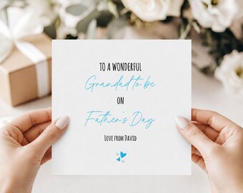 First Time Grandad Fathers day Card, Grandad to be Card from Bump, 1st fathers day card, Card for Dad, Special card for Grandpa to be