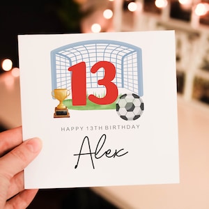 Personalised 13th Birthday Card, Any Age, Any Name, Happy 13th Birthday, Teens Birthday Card For Him, For Her, Daughter, Son, Niece