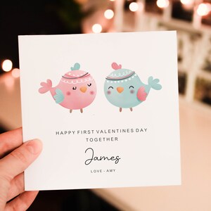 Cute Bird Couple Romantic Valentines Day card for Him and Boyfriend, Couple romantic card, card from Girlfriend