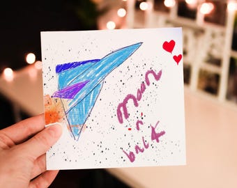 Funny Love you to Moon and Back Valentines Day card for Him and Her,  Valentines Day Card for Husband, Fiance or Wife, girlfriend