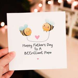 Happy Fathers day to a Beerilliant Papa Card, Father Love From daughter / son,  Card From baby, Cute Fathers day Gift for Papa