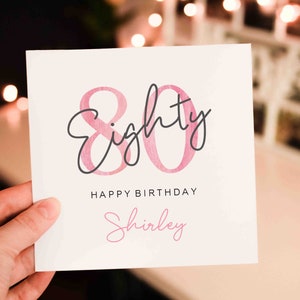 Grandma’s 80th Birthday Card, 80th Birthday Card For Nonna, Granny’s 80th Birthday Card, Milestone Birthday Card For Nan