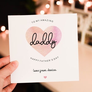 Personalised Amazing Fathers day Card, Father Love From son / Daughter,  Card From Baby, Cute Fathers day gift, Gift for dad