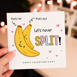Let's never Split , That's Me That's you Romantic Valentines Day card for Him and Boyfriend, Couple romantic card, card from Girlfriend