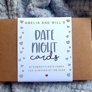 52 Date Cards a Year of Romantic date ideas, Gift for her, Gift for him,  Anniversary unique gifts, Date gift, Couples gift, Gift for Mother