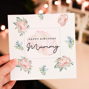 Personalised To a very special MUMMY Happy Birthday Card, Birthday card for MUM , Birthday Card for her, Minimalist Birthday Card