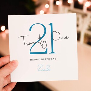 Son 21st Birthday Card, 21st Birthday Card For Boyfriend, Niece 21st Birthday Card, Milestone Birthday Card For Grandson