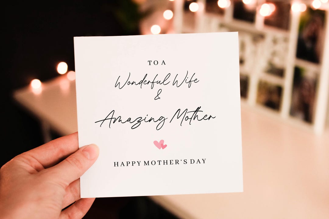 Personalised to My Special WONDERFUL WIFE and Mummy Mothers Day Card ...