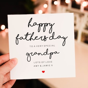 Personalised Grandpa Fathers day Card,  Love From Grand  son / Daughter,  Card From Baby, Cute Fathers day gift, Gift for grandad