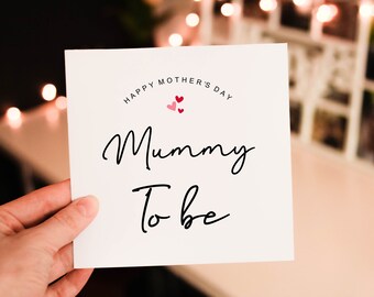 Happy Mother's Day Mummy to be , Card, Mothers day Card For Mum to be, Fully Personalised Amazing Mum Gift, Mummy wish card,  Minimalistic