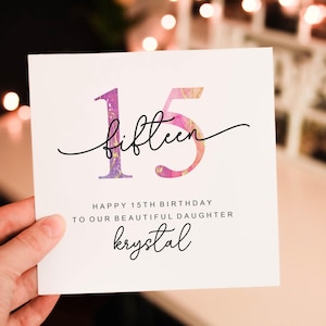 Officially a Teenager 15th Birthday Card, Any Age, Any Name, Happy 15th Birthday, Teens Birthday Card For Him, For Her, Daughter, Son, Niece