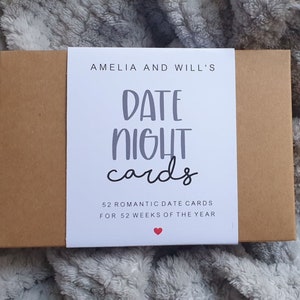 52 Date Cards a Year of Romantic date ideas,Gift for her,Gift for him, Anniversary unique gift,Date gift, Couple gift, for Mother minimalist