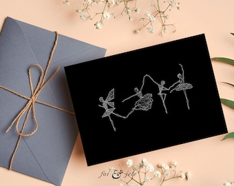 Impressão artística geométrica de bailarina | Decoração minimalista para estúdio de dança (Download digital)
