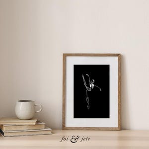 Ballet Art Print | Line Art Print | Ballet dancer print | Dance Poster | Dancer gifts | Minimalist Wall Art Print | Dance Studio Decor
