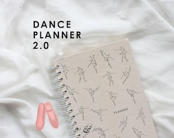 Dance Planner 2.0 | Undated A5 Spiral Notebook | Yearly Planner | Exercise Tracker | Gift for Dancers