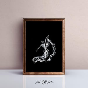 Ballerina Watercolor Art | Ballet Art Print | Minimalist Art Wall Decor | Dance Studio Decor | Ballet Art Print | Ballerina Printable