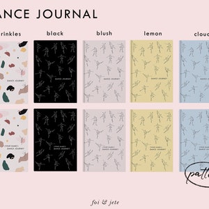 Dance Journal - Ballet Journal - Dancers Notebook - Dance Exercise ...