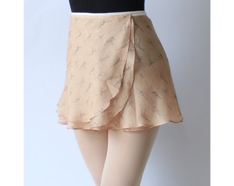 Ballet Wrap Skirt - Honey Brown - Double Layer Skirt - Ballet Skirt for girls - Dance Skirt - Ballerina Pattern