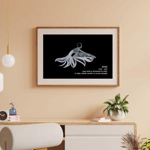 Dance Art Print | Rest | Dance Studio Decor | Ballet Art Printable | Dancer Gifts | Ballet Studio Art | Minimalist Art Printable | Digital