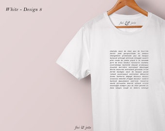Camiseta de ballet - Diseño 8 - Camiseta blanca o negra - Camiseta de baile - Camiseta con citas de ballet- Términos de ballet - Regalo de bailarina - Camiseta de bailarina de ballet