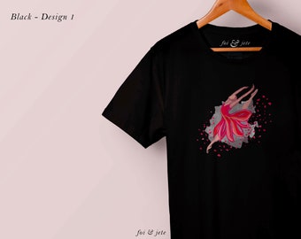 Ballet Tshirt - Design 1 - disponible en noir ou blanc - Dance Shirt - Ballet Art Tshirt - Ballerina Tshirt - Ballet Dancer Tshirt