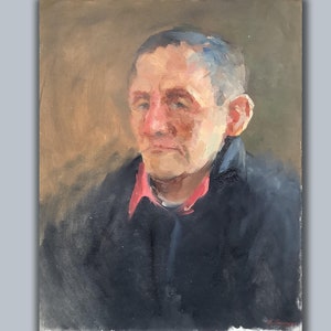 PORTRET, Pintura al óleo original sobre lienzo, del artista ucraniano V.Samchuk,MYKOLA, 2007