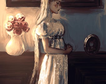 Regency Moon Queen Wallpaper | Anime Wall Art | Digital Art Print