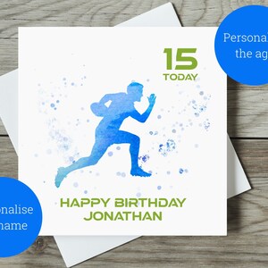 Geburtstagskarte mit personalisiertem Geburtstags-Rugbyspieler / Geburtstagskarte mit Name und Alter / personalisierte Karte